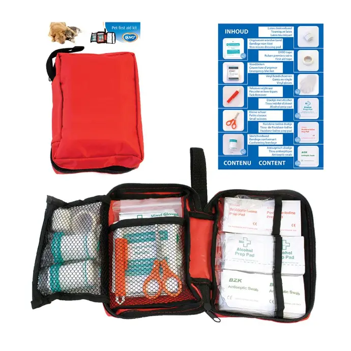 Duvo Pet first aid kit 61pcs - 12 x 15.5 x 5cm[Dimension - 12 x 15.5 x 5cm]