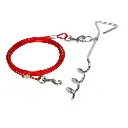 Duvo Tie out stake with rope Red 40cm[Length - 40cm]