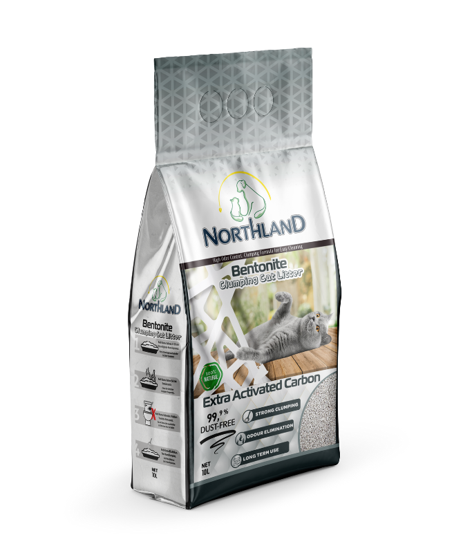 Northland Bentonite Clumping Cat Litter - Extra Activated Carbon [Volume - 10L]