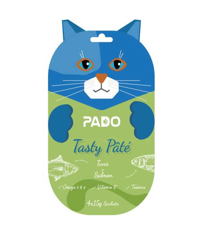 Pado Cat Wet Sachet 4x15g[Flavor - Tuna & Salmon]