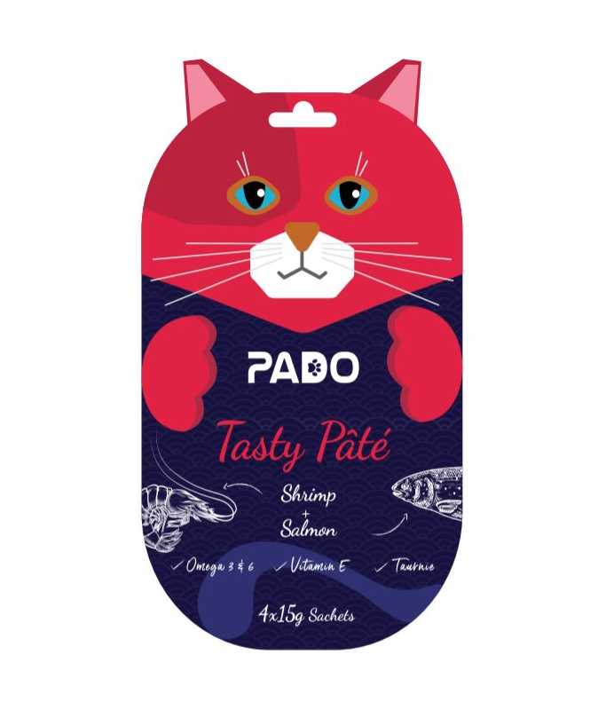 Pado Cat Wet Sachet 4x15g[Flavor - Salmon & Shrimp]