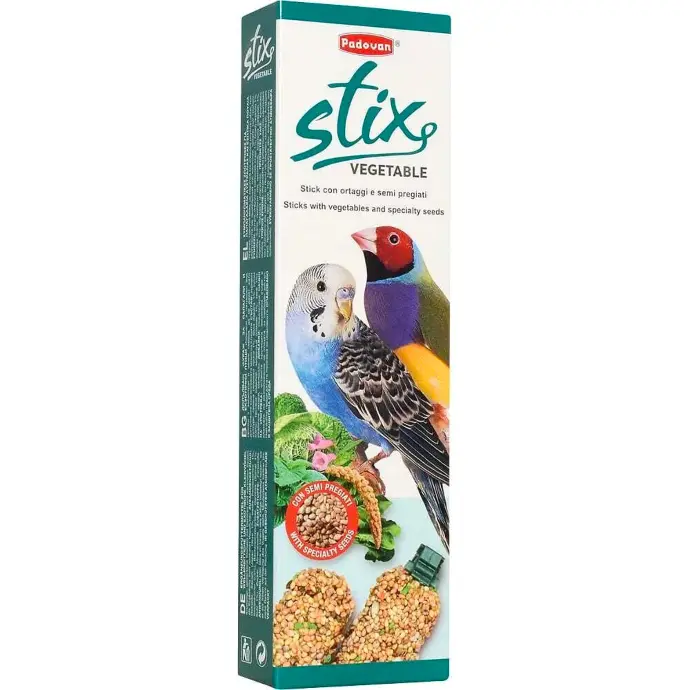 Padovan Stix Vegetable Cocorite/Esotici 100gm(Budgie/Finch)