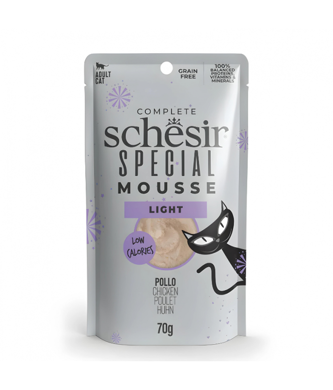 Schesir Special Mousse (Light) For Cat - Chicken 70g  (Min Order- 12 Pouch)