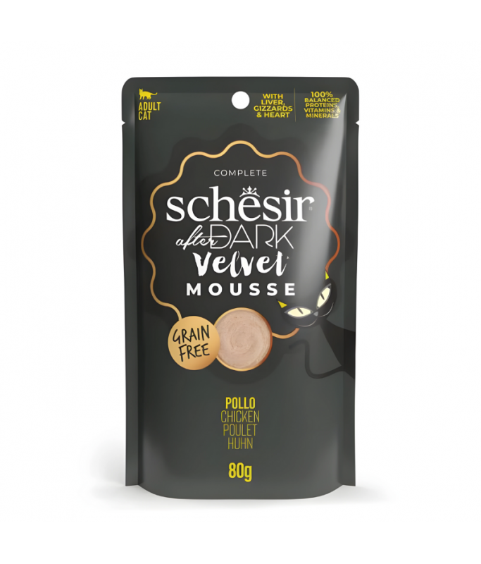 Schesir After Dark Velvet Mousse For Cat - Chicken 80g (Min Order- 12 Pouch)