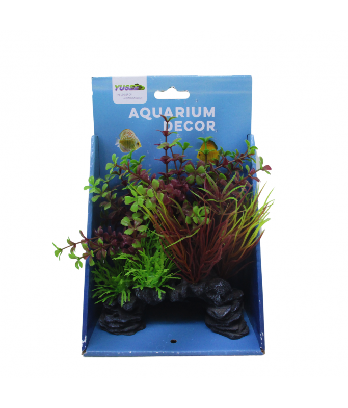 Yusee Aquarium Decoration - Artificial Plant - YS-192334 (12x7x18cm)