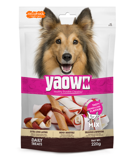 Yaowo Mix Dog Treats 220g - Chicken & Liver Flavour