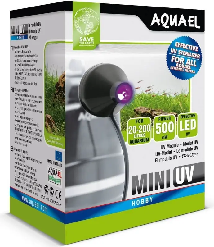 Aquael Mini UV Module 500mW [For 20-200 litres Aquarium]