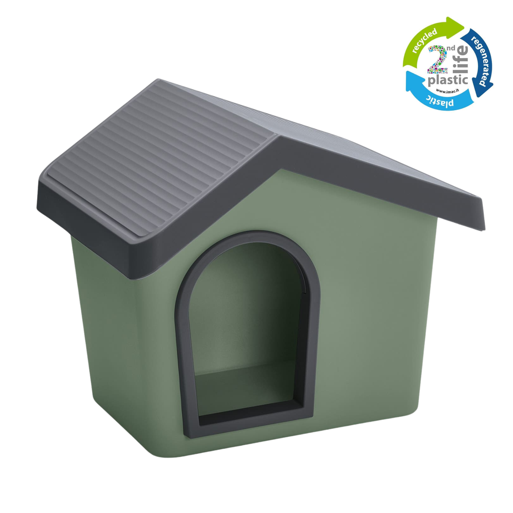 IMAC ZEUS 70 2nd Life Plastic Dog Kennel 72.2x61.8x62.3cm - Green