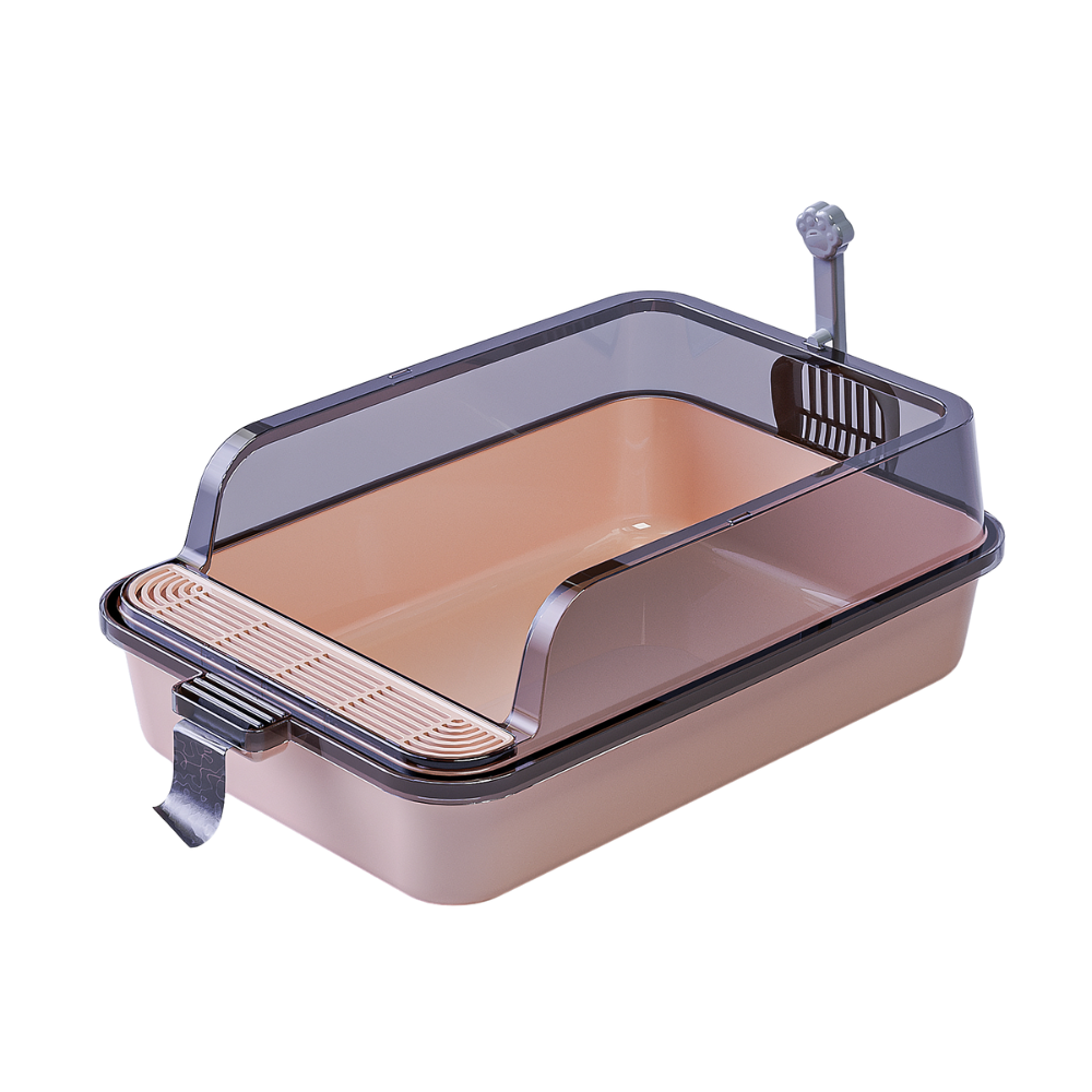 Pado Cat Litter Tray With Scoop M(53x34x20cm)-Brown