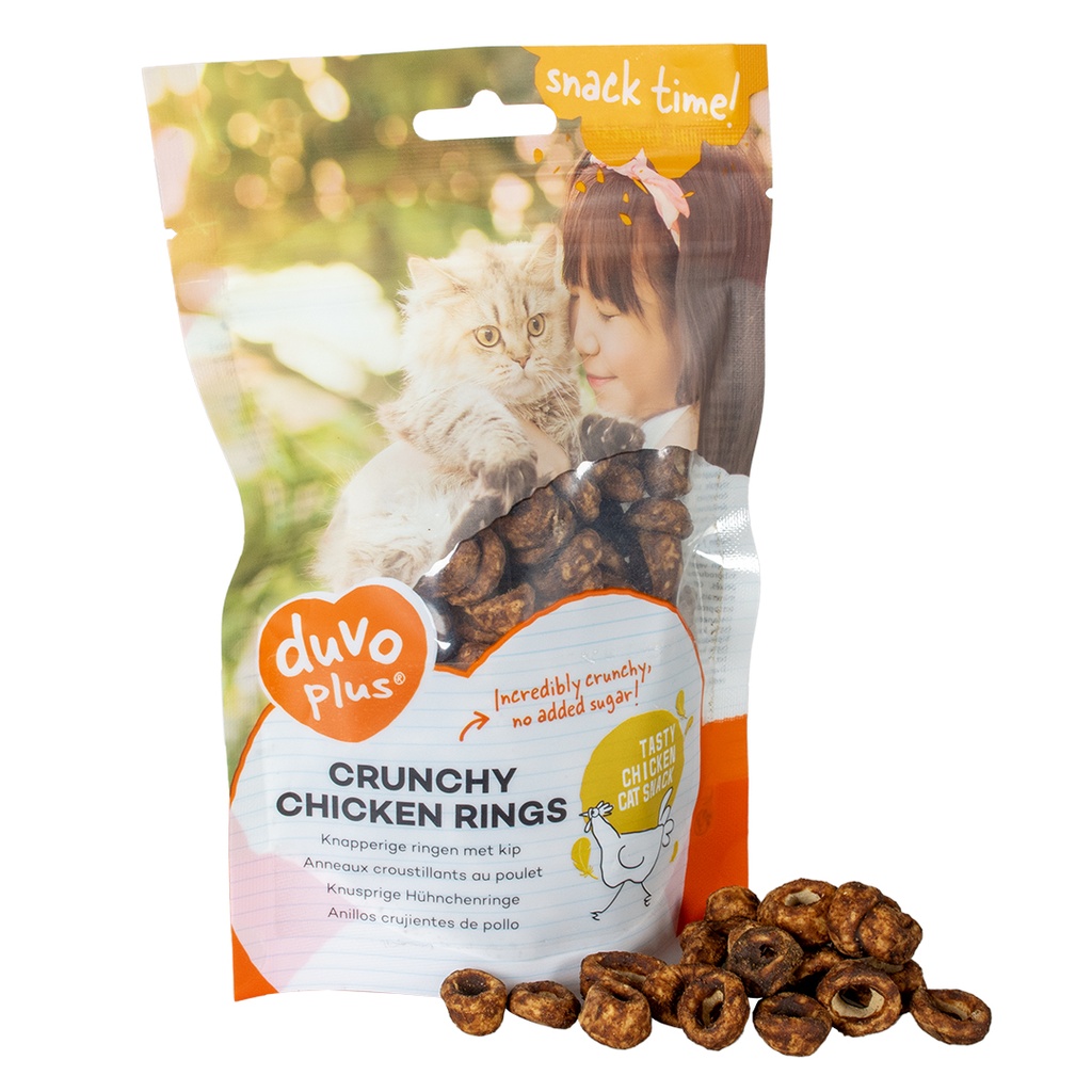 Duvo+ Crunchy Chicken Rings for Cats 50g