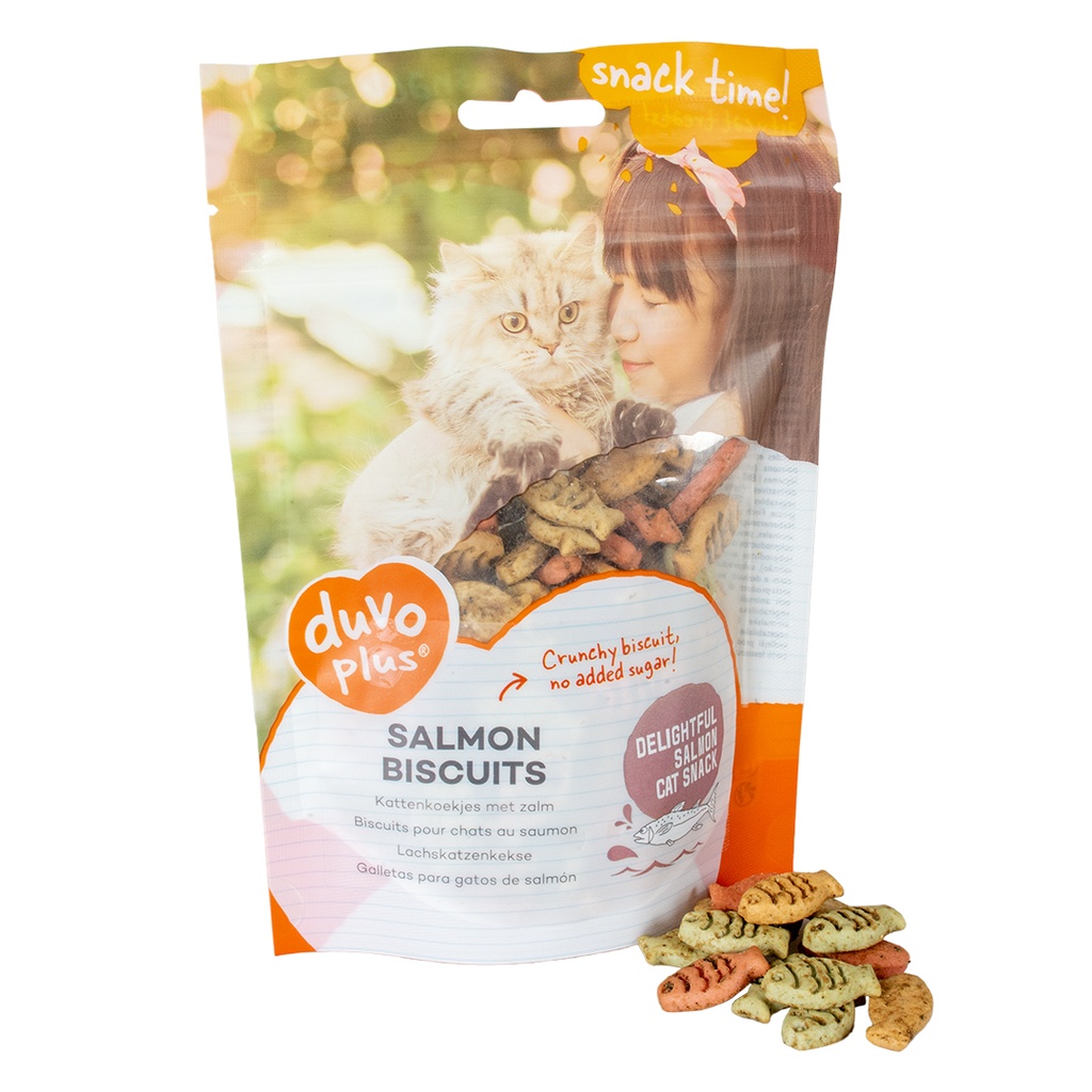 Duvo+ Salmon Biscuits for Cats 50g