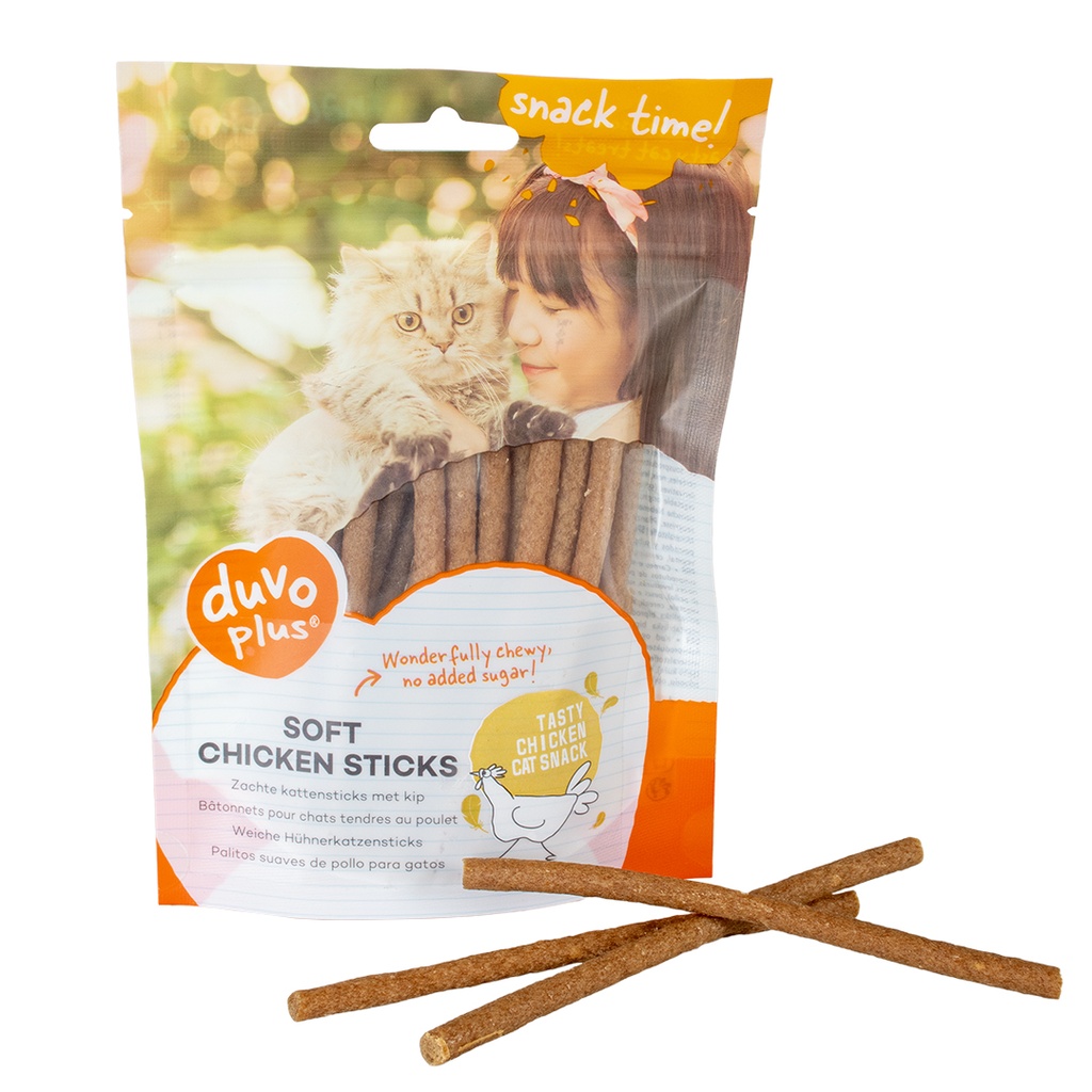 Duvo+ Soft Chicken Sticks for Cats 50g