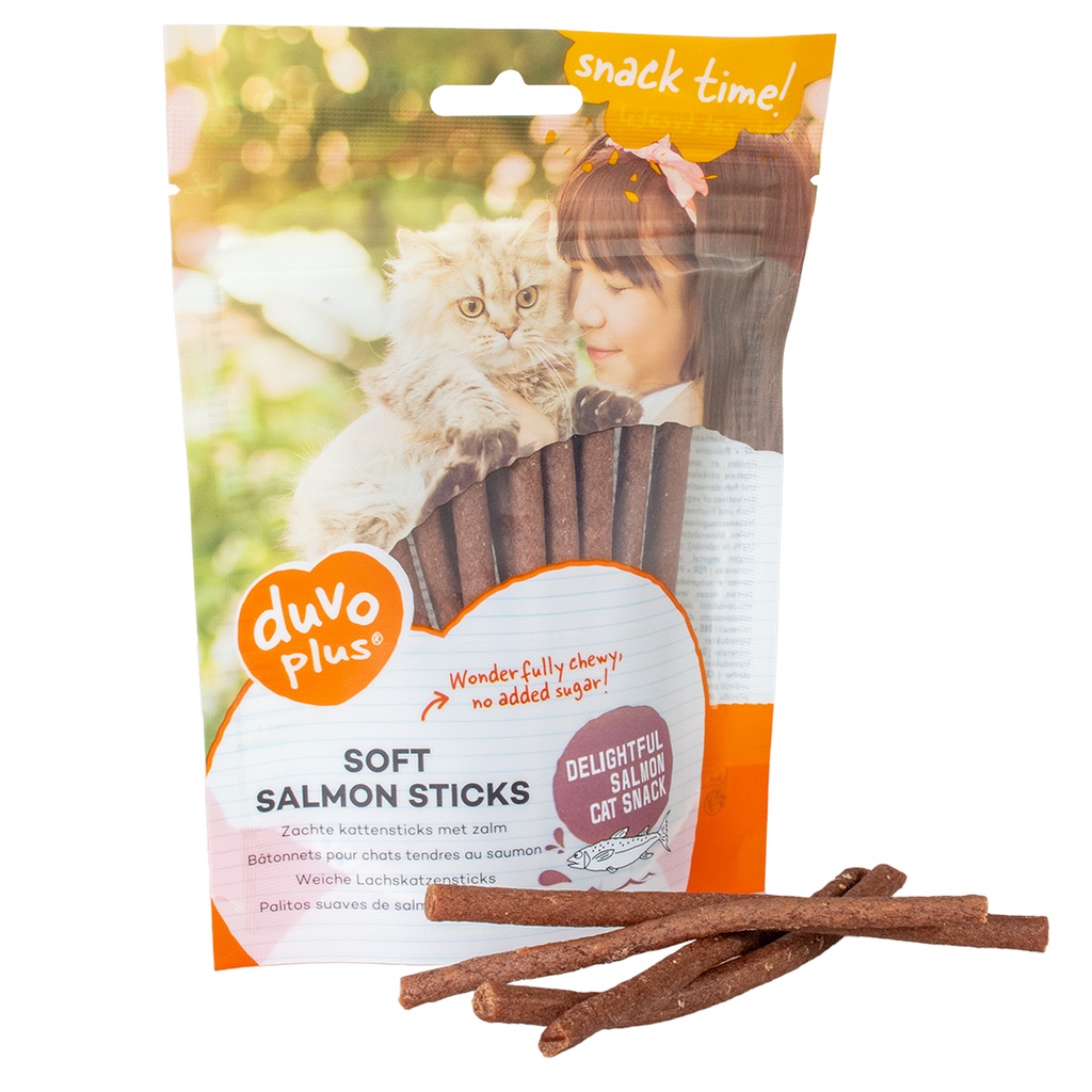 Duvo+ Soft Salmon Sticks for Cats 50g