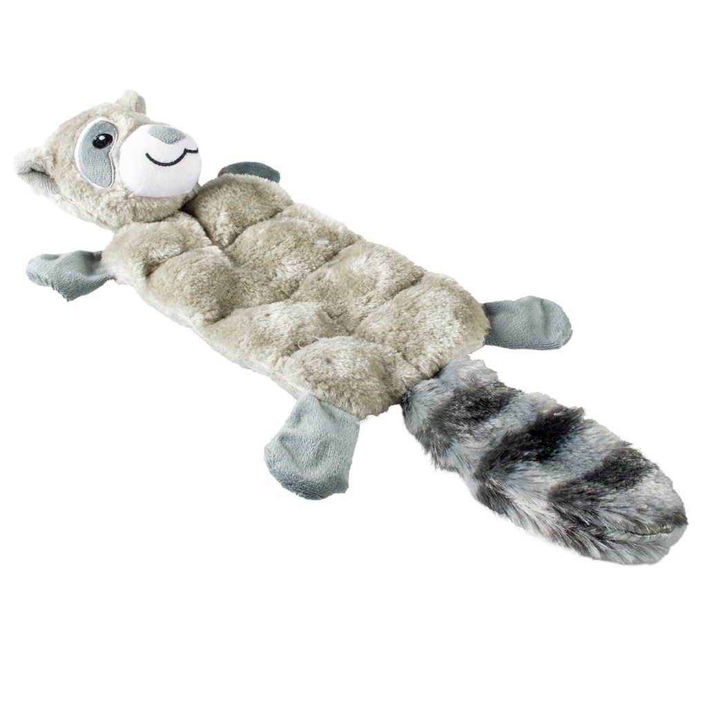 Duvo+ Plush Racoon Squeaky Dog Toy 45x21x10cm Grey