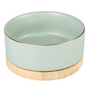 Duvo+ Feeding Bowl Stone Timber 450ml - 12,5x12,5x6cm Green