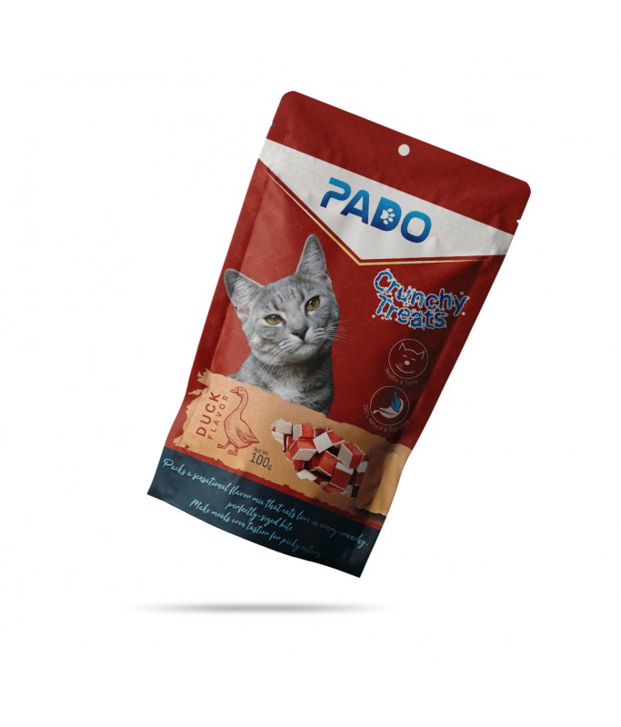 Pado Crunchy Cat Treats Duck 100g[Weight - 100g]