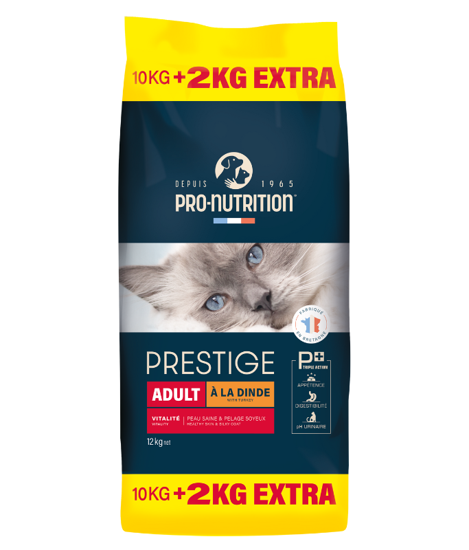 Pro nutrition Prestige Cat Adult Turkey 10+2Kg