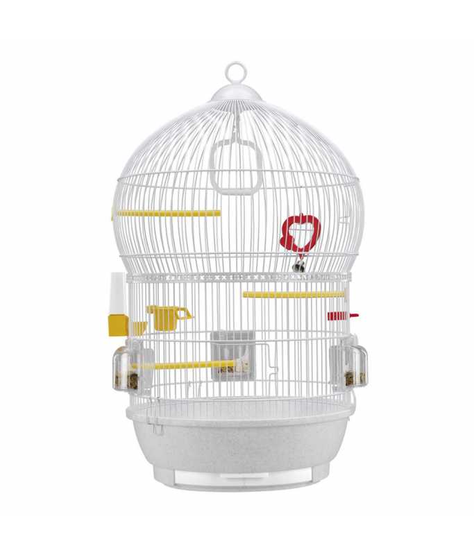 Ferplast Canary and Small Exotic Bird Cage Bali White - Ø 43,5 x 68,5 cm