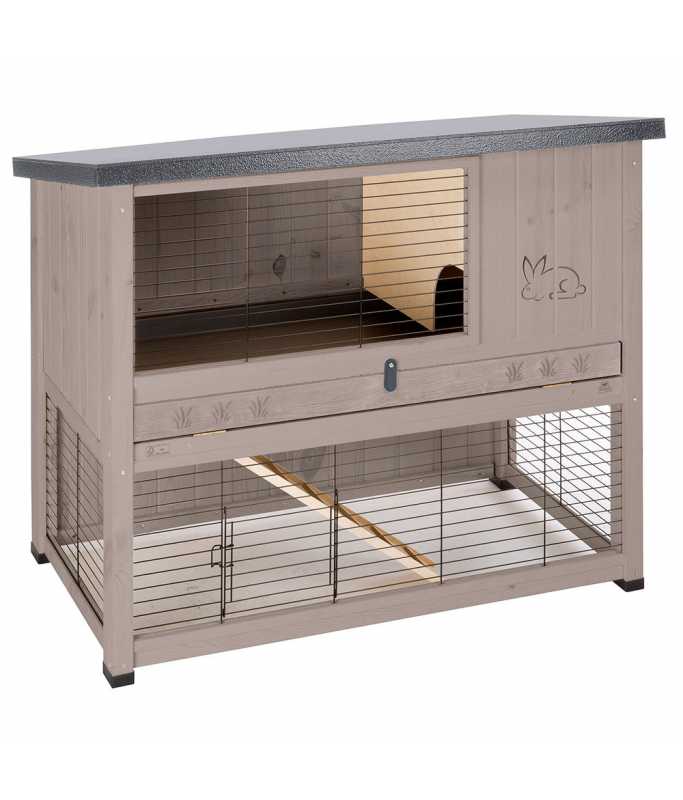 Ferplast Cage Ranch 120 Basic Dove/Gr Two-Storey Rabbit House 117 x 67,5 x h 95,5 cm