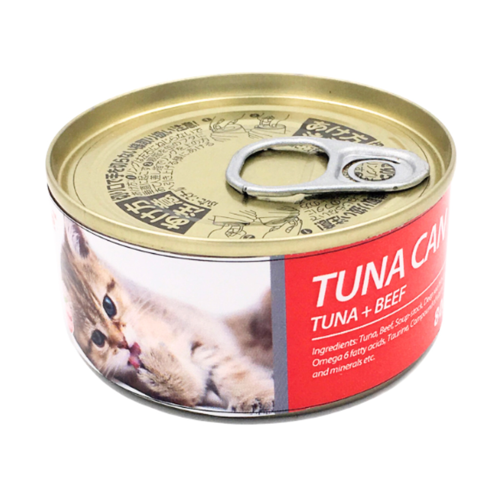 Bioline Cat Tuna Can 85g -Min Order 24 pcs (24 Cans / Box)[Flavor - Tuna + Beef]