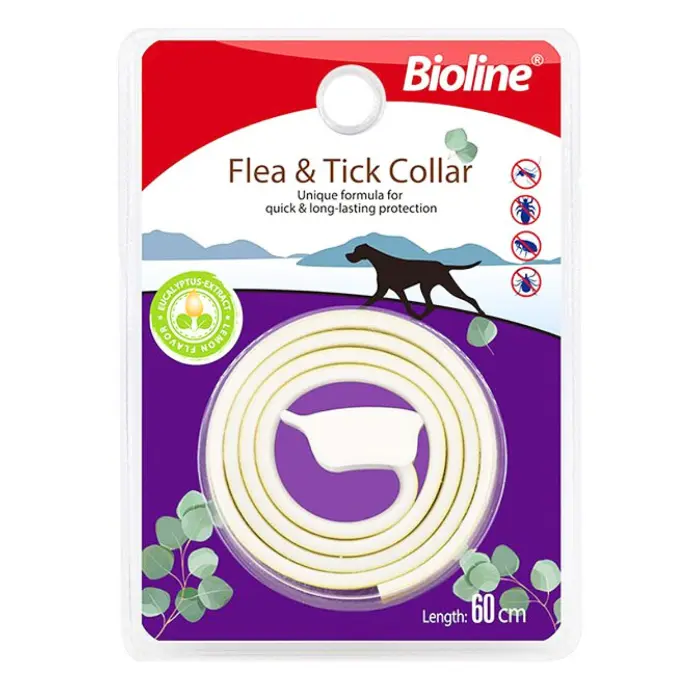 Bioline Flea and Tick Dog Collar 60cm[Flavor - Eucalyptus & Lemon]