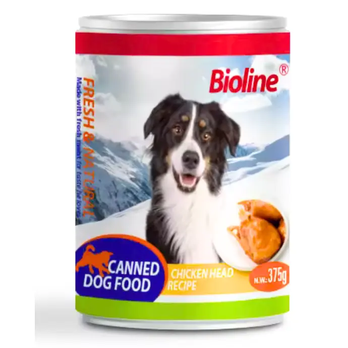 Bioline Canned Dog Food 375g-[Flavor - Chicken Head]