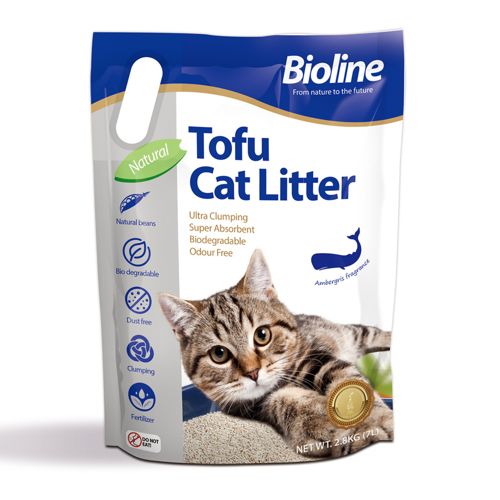 Bioline Tofu Cat Litter 7L - Ambergris Fragrance