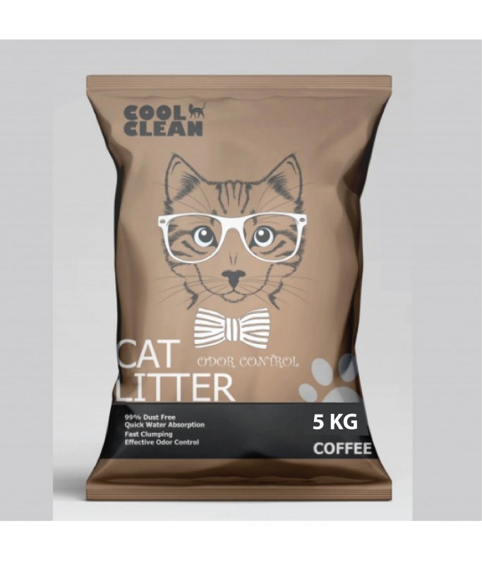 Cool Clean Clumping Cat Litter[Weight - 5kg, Flavor - Coffee]