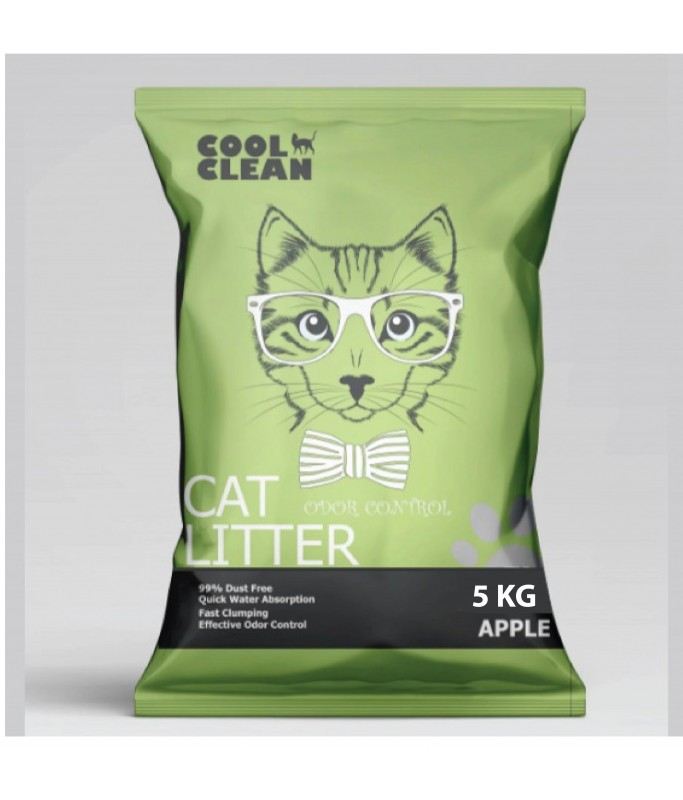 Cool Clean Clumping Cat Litter[Flavor - Apple, Weight - 5kg]