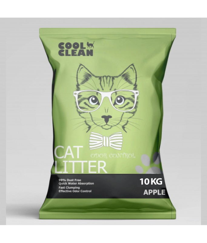 Cool Clean Clumping Cat Litter[Weight - 10kg, Flavor - Apple]