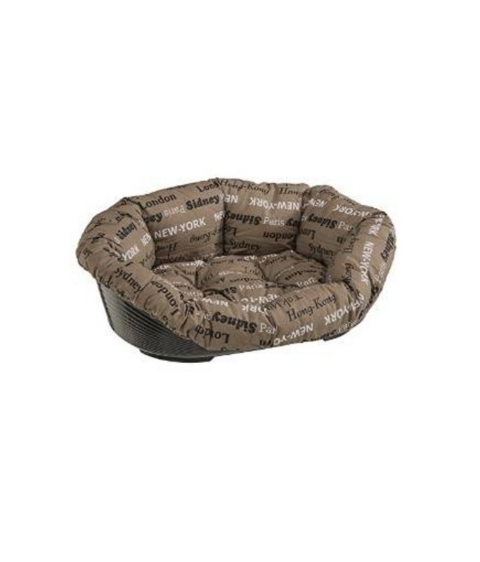 Ferplast Sofa Plastic bed with cotton cushion[Dimension - 64x48x25cm]