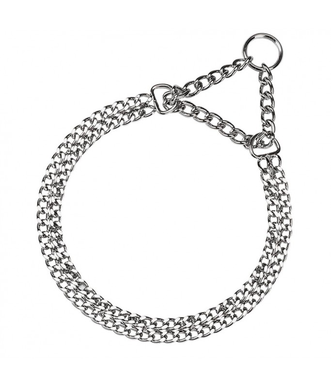 Ferplast Chrome CSS - Semi Choke-Chain Dog Collar Made of Metal[Dimension - 28 x 38cm]