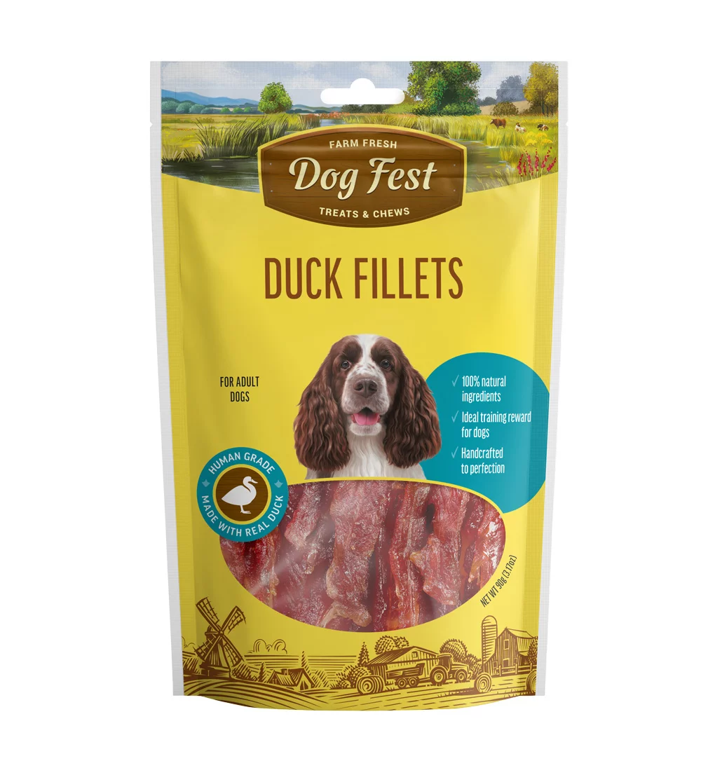 Dog Fest Duck Fillets For Adult Dogs - 90g (3.17oz)[Weight - 90g]