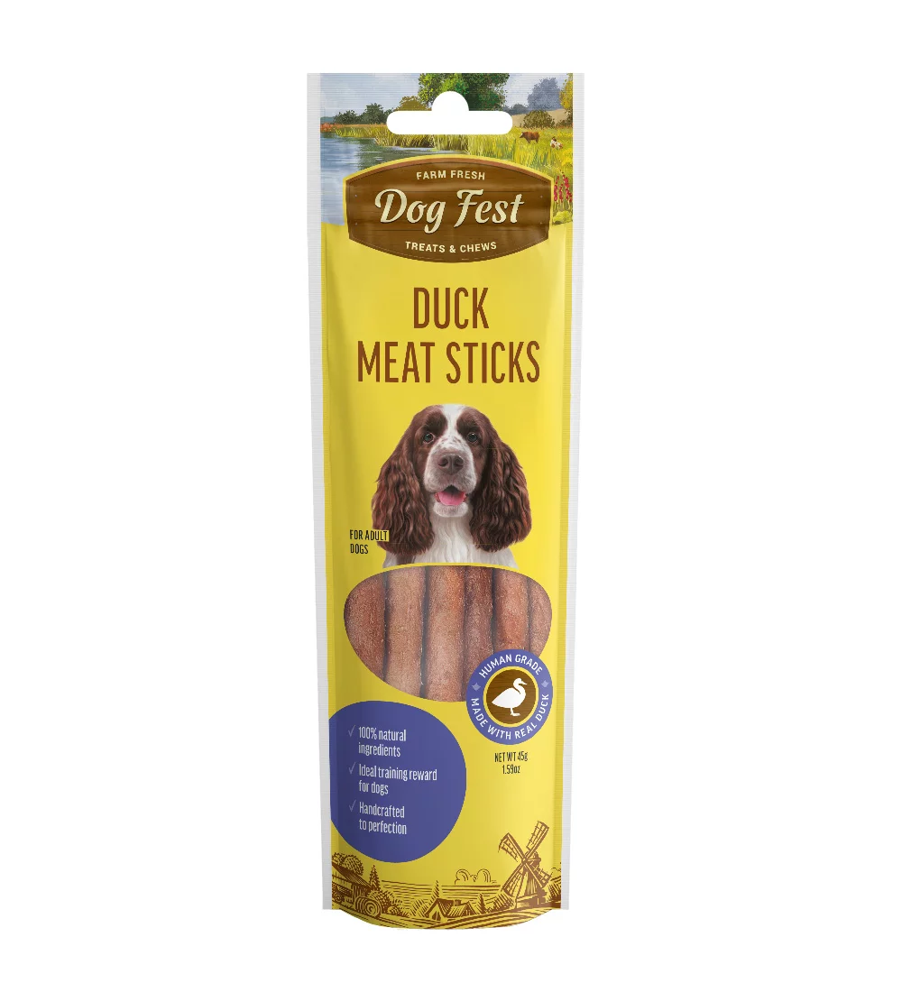 Dog Fest Duck Meat Sticks For Adult Dogs - 45g (1.59oz)[Weight - 45g]