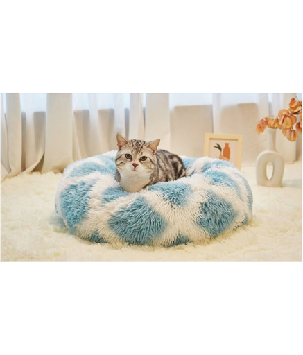 [2020111401402] Pado Pet Fluffy Donut Cushion - Pattern[Size - M, Dimension - 50 x 20cm]