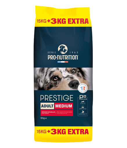 [203420] Pro nutrition Prestige Dog Adult Medium 15+3Kg