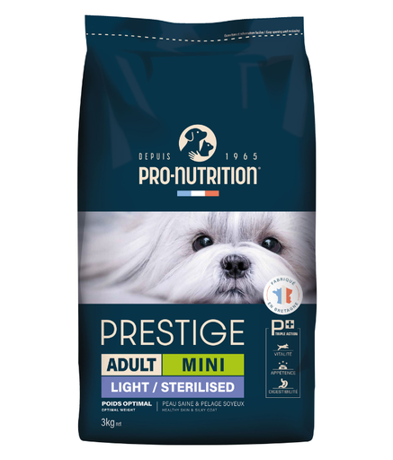 [203480C4] Pro nutrition Prestige Dog Adult Mini Light Sterilised 3Kg