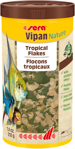 [4001942452830] Sera Vipan Nature Tropical Flakes[Volume - 1L, Weight - 210g]