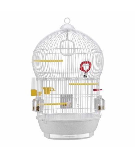 [51018811] Ferplast Canary and Small Exotic Bird Cage Bali White - Ø 43,5 x 68,5 cm