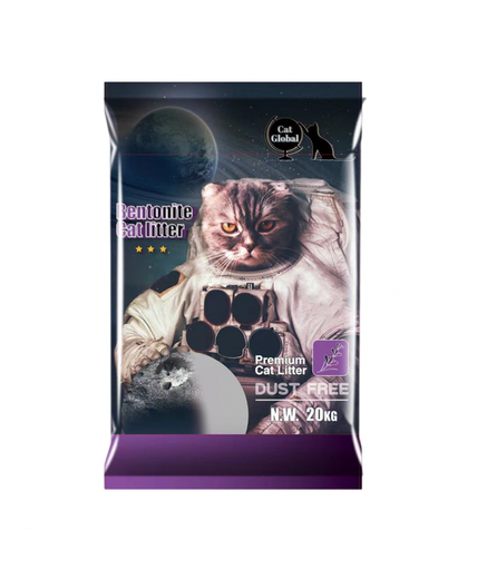 [6952054903490] Cat Global Premium Bentonite Cat Litter 20kg[Flavor - Lavender]