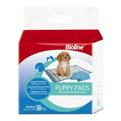 [6970117120790] Bioline Puppy Pads 45 x 33cm - 50Pcs[Count - 50, Dimension - 45 x 33cm]