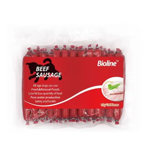 [6970117122374] Bioline Beef Sausage 15gx30