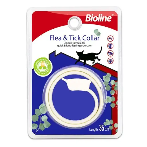 [6970117124460] Bioline Flea and Tick Collar Cat  35cm[Flavor - Eucalyptus & Lemon]