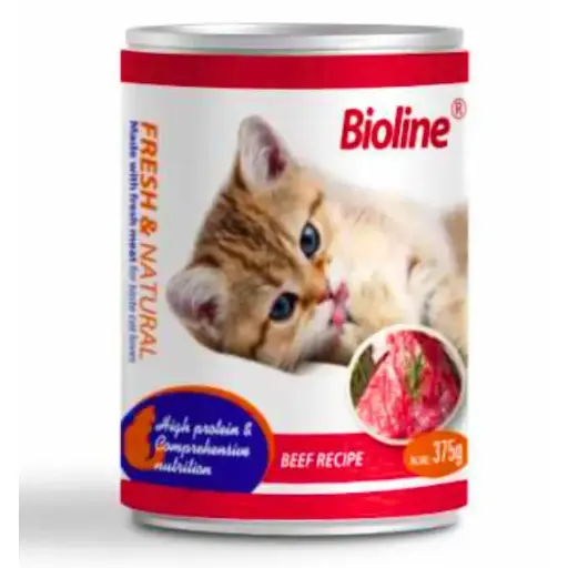 [6970117125344] Bioline Canned Cat Food 375g-[Flavor - Beef]