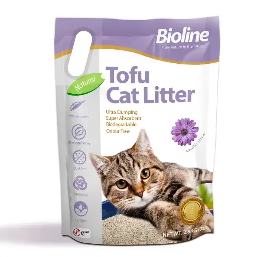 [6970117125726] Bioline Tofu Cat Litter 7L - Aquatic Bloom Fragrance