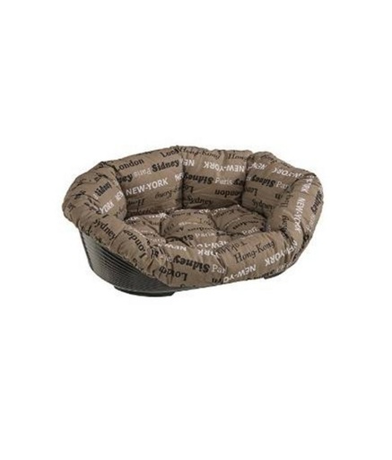 [70224090] Ferplast Sofa Plastic bed with cotton cushion[Dimension - 64x48x25cm]