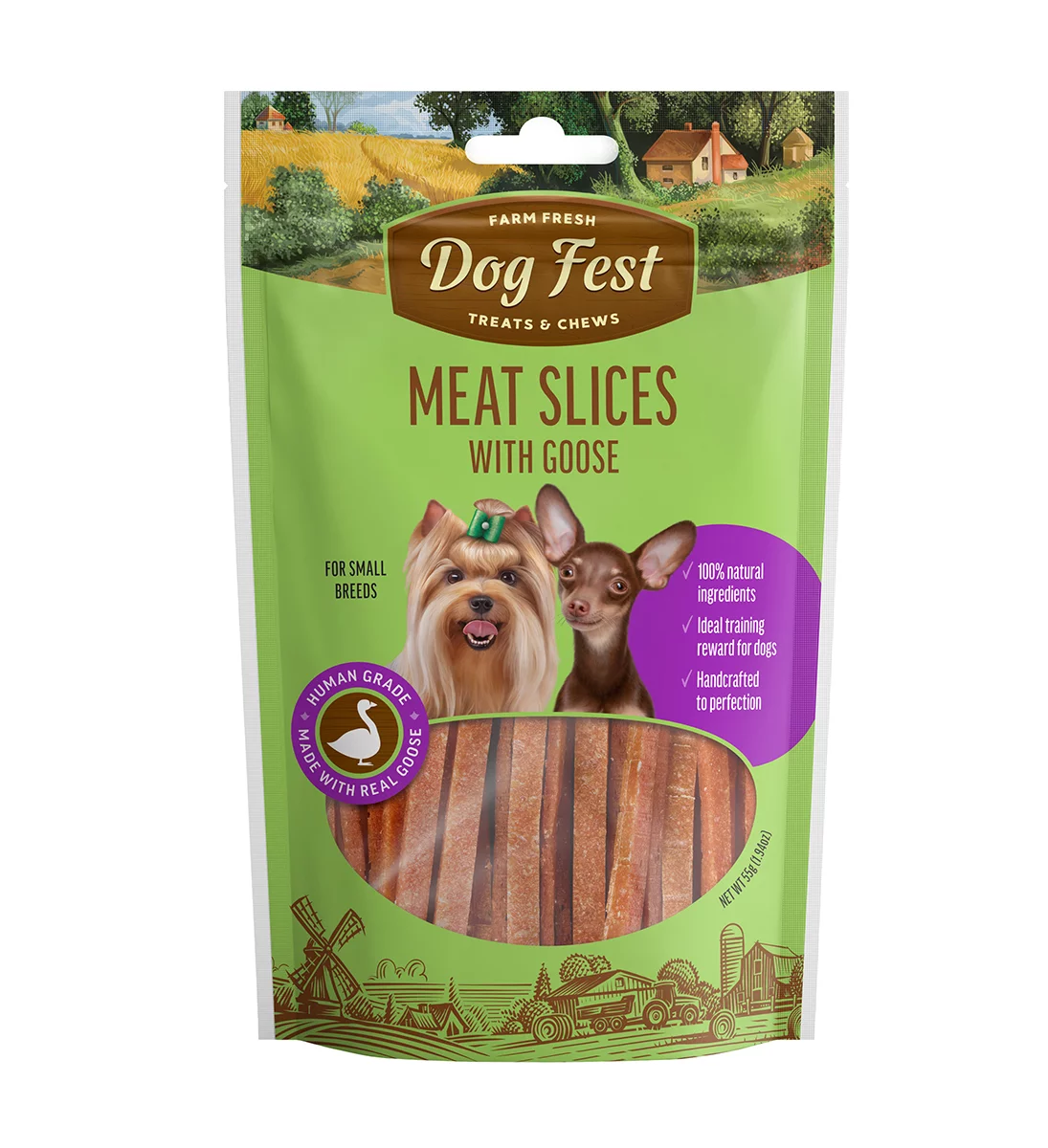 [79208986] Dog Fest Slices With Goose For Small Breeds[Weight - 55g]