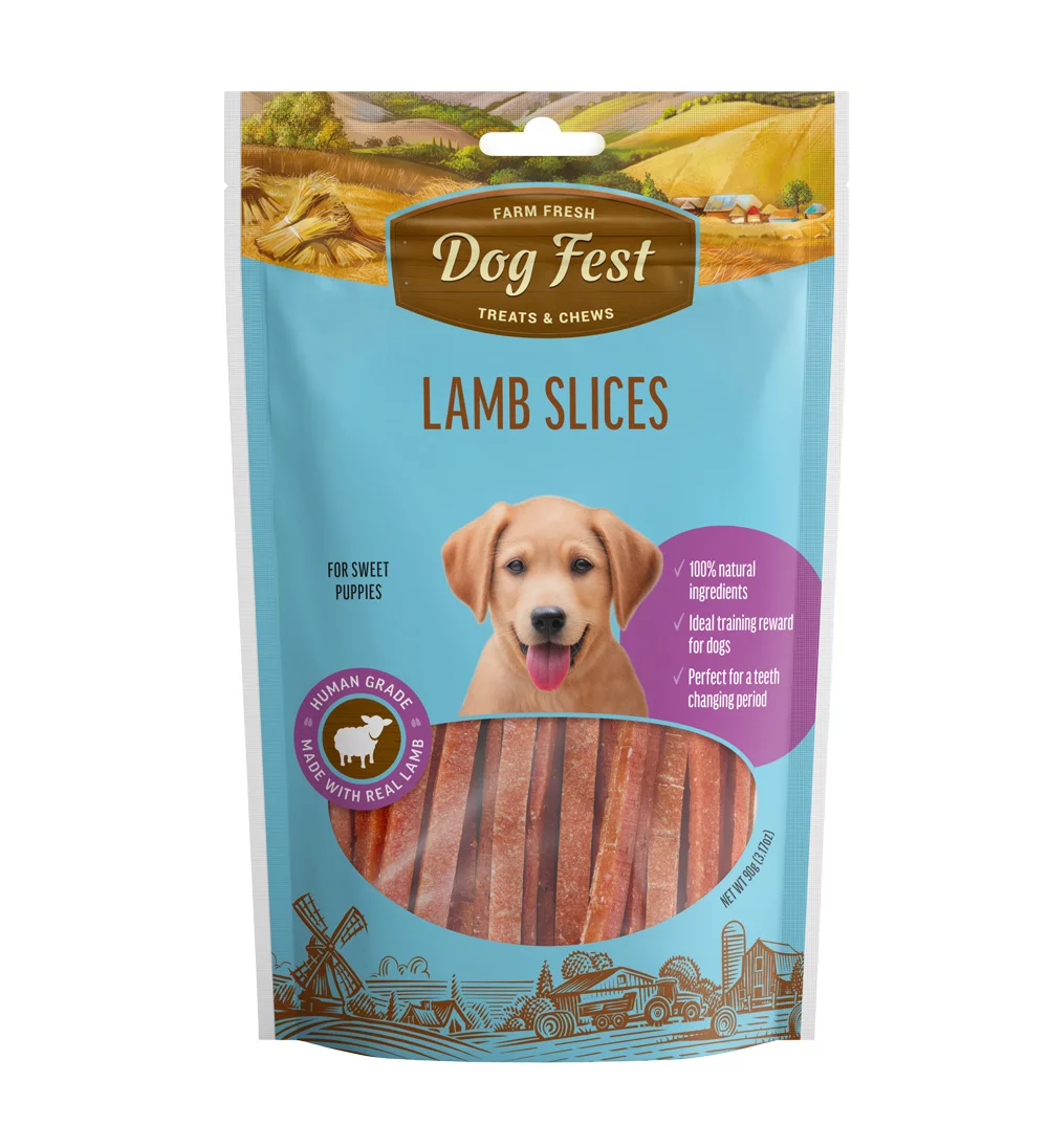 [79710307] Dog Fest Lamb Slices For Puppies - 90g (3.17oz)[Weight - 90g]