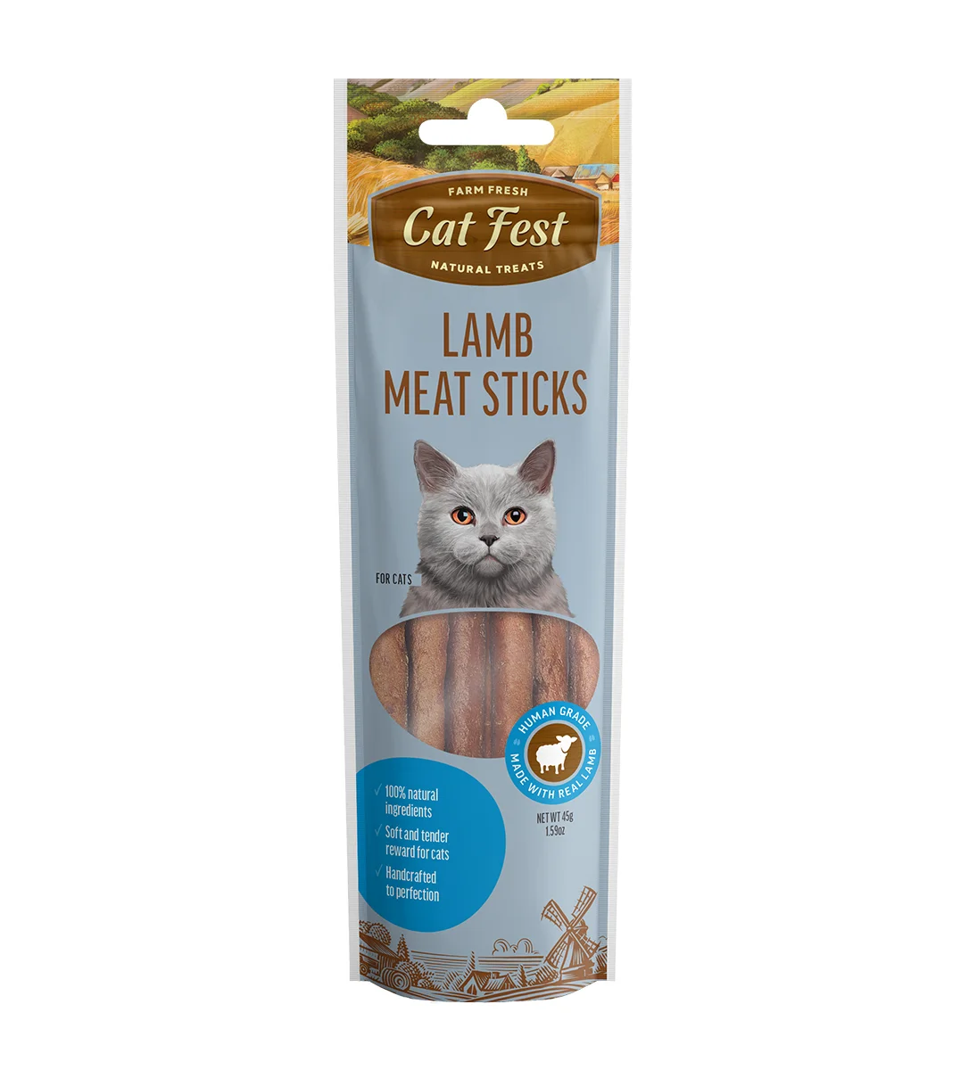 [79711564] Cat Fest Meat Sticks Lamb For Cat[Weight - 45g]