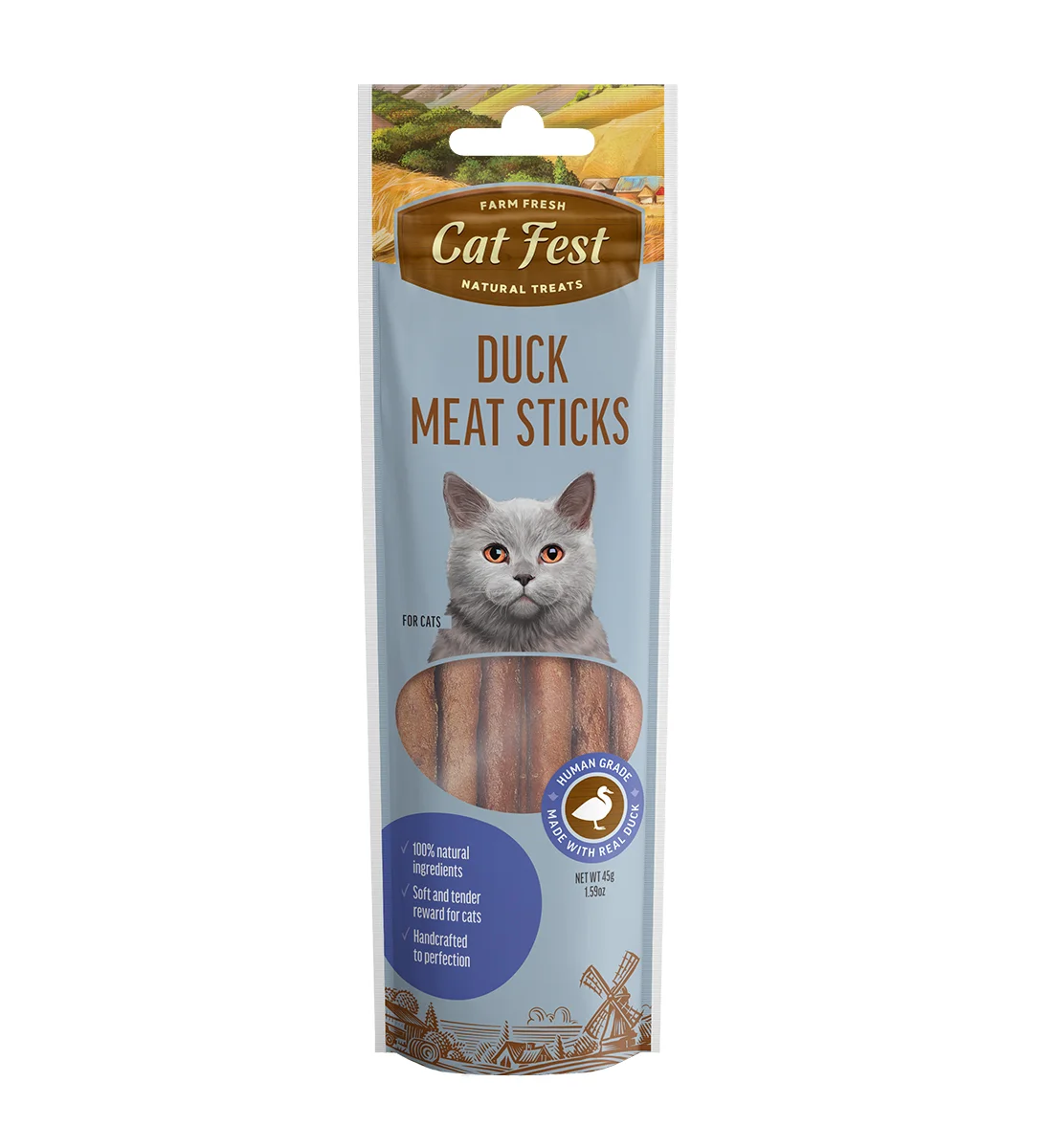 [79711588] Cat Fest Meat Sticks Duck For Cat[Weight - 45g]